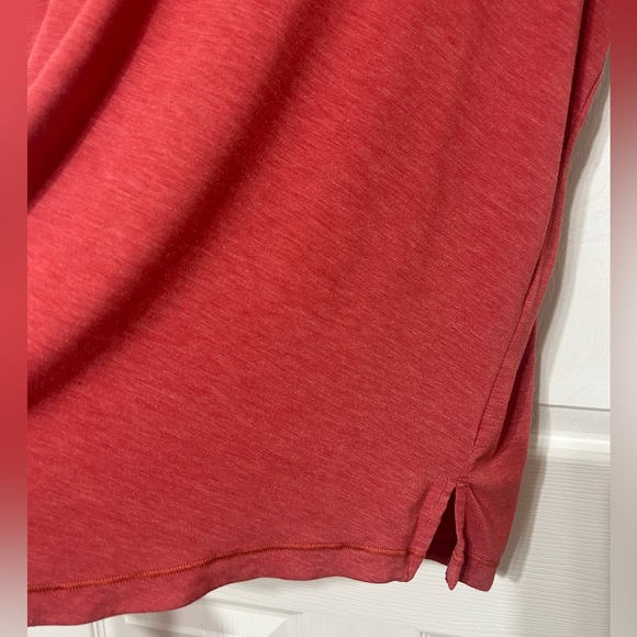 ATHLETA Women’s Rust Orange Breezy Scoop V-Neck Active Tee Top Size 1X - Picture 4 of 5
